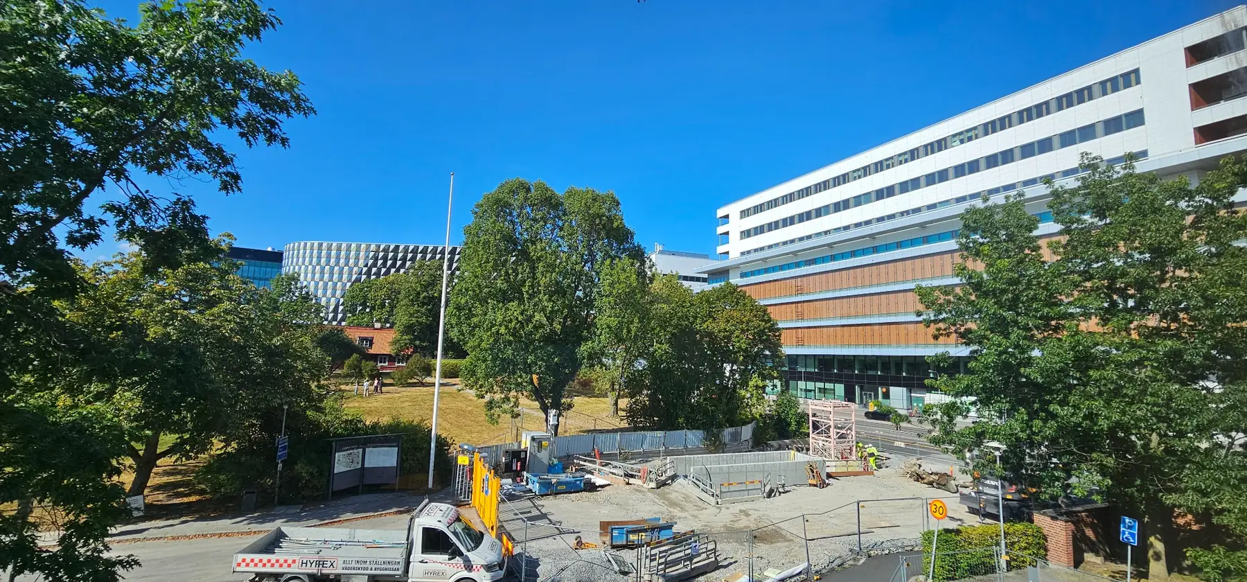 Utsikt från Nobel Forum vid Karolinska Institutet i Solna
