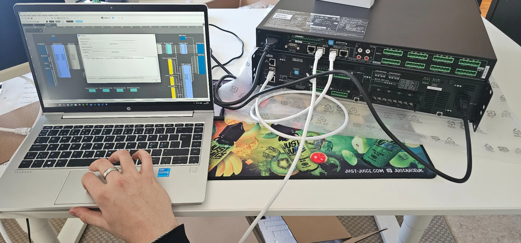 Programmering av Yamaha-systemet för Pinchos Karlstad City